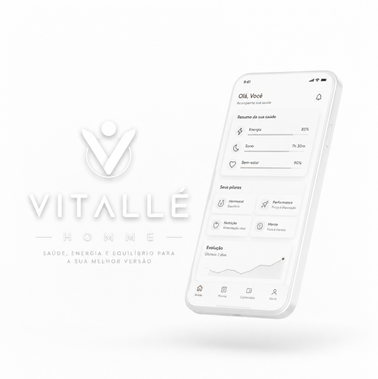 Vitalle Bien-être digital wellness platform shown on a smartphone interface